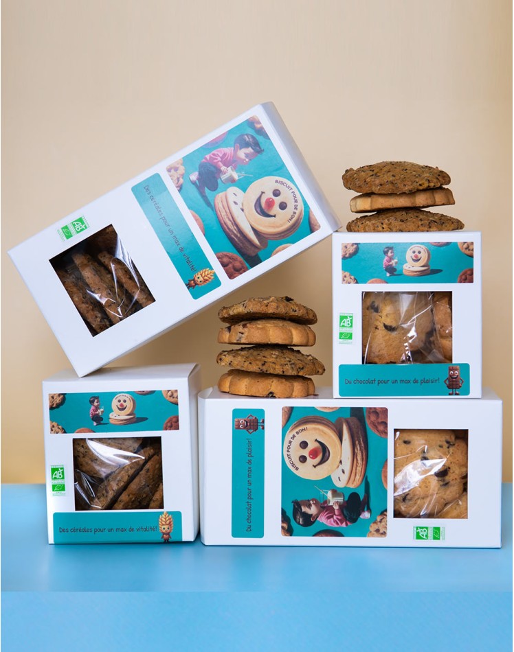 Boite de Sablés BIO 3 chocolats