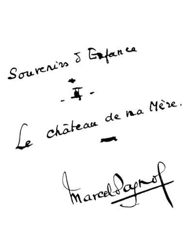 Manuscrit de Marcel Pagnol