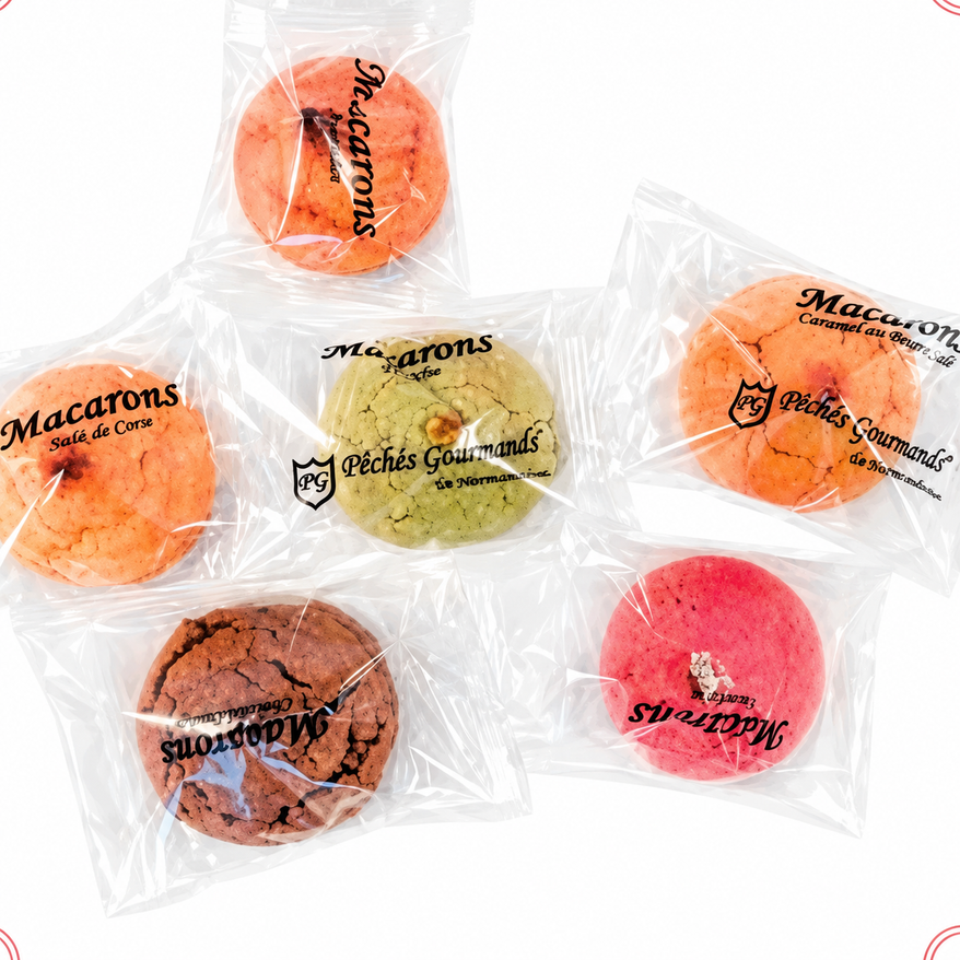 Macarons emballés individuellement